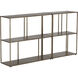 Eiffel Antique Brass Low Bookcase, Medium